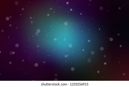 Dark BLUE vector cover with beautiful snowflakes. Modern geometrical abstract illustration with crystals of ice. The pattern can be used for new year ad, booklets.