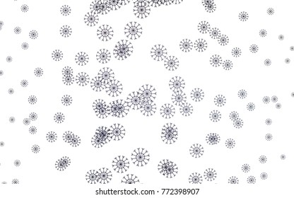 Dark BLUE vector cover with beautiful snowflakes. Blurred decorative design in xmas style with snow. New year design for your ad, poster, banner.