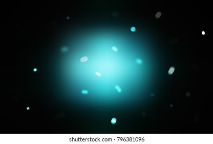 Dark BLUE vector cover with beautiful snowflakes. Decorative shining illustration with snow on abstract template. The template can be used as a new year background.