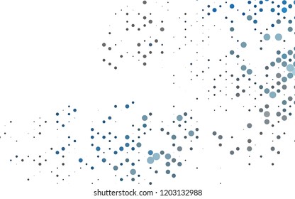 Dark BLUE vector cover with circles. Blurred decorative design in abstract style with bubbles. Pattern for ads, leaflets.