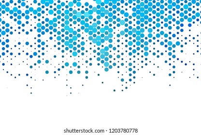 Dark BLUE vector cover with circles. Glitter abstract illustration with blurred drops of rain. Pattern for beautiful websites.