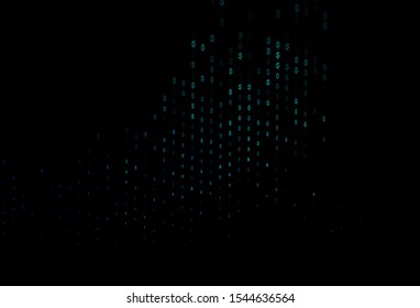 Dark BLUE vector cover with dollar, USD, usa signs. Illustration with dollar, USD, usa signs on white template. The pattern can be used for ad, booklets, leaflets of banks.