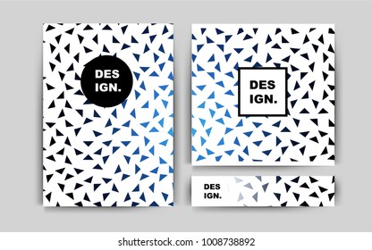 Dark BLUE vector cover for Envelopes. Web interface on abstract background with colorful gradient. The pattern can be used for any ad, booklets.