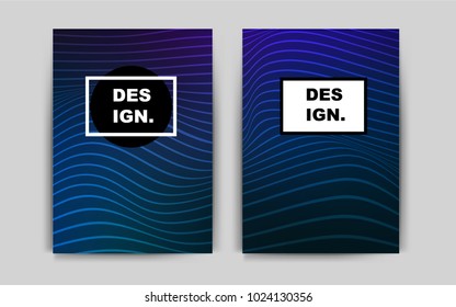 Dark BLUE vector cover for Envelopes. Blurred decorative design in abstract style with textbox. Pattern can be used as a template for calendars.