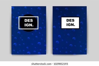 Dark BLUE vector cover for Envelopes. Modern abstract design concept with colorful gradient. Pattern can be used as a template for calendars.