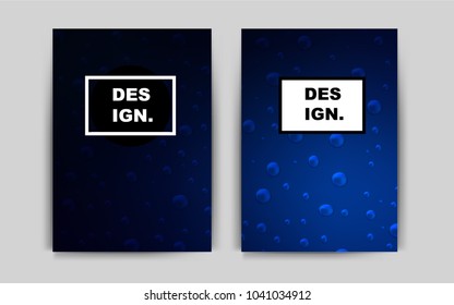 Dark BLUE vector cover for Envelopes. Web interface on abstract background with colorful gradient. Beautiful design for cover of notepads.