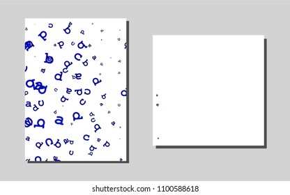 Dark BLUE vector cover for Envelopes. Modern abstract design concept with colorful gradient. Beautiful design for cover of notepads.