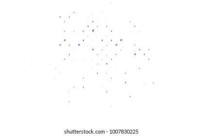 Dark BLUE vector cover with financial symbols. Abstract illustration with colored financial digital symbols. Template can be used as a background for ads of markets, loans.