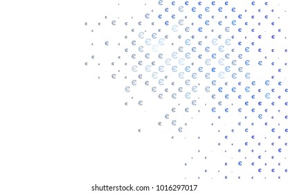 Dark BLUE vector cover with financial symbols. Modern abstract illustration with symbols of digital money. The pattern can be used for ad, booklets, leaflets of banks.