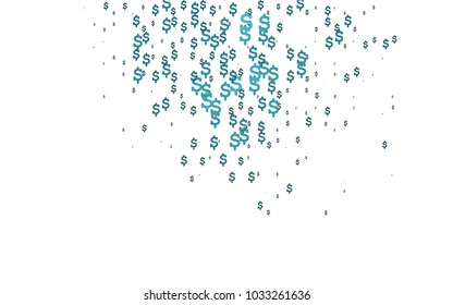Dark BLUE vector cover with financial symbols. Shining colored illustration with dollar signs, USD. Smart design for your business advert of economic, wealth.