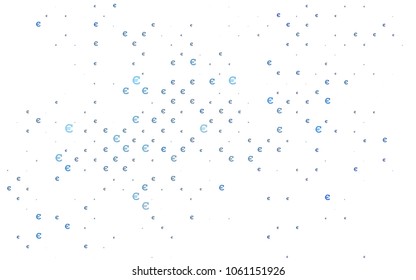 Dark BLUE vector cover with financial symbols. Modern abstract illustration with symbols of digital money. Best design for your ad, poster, banner of BTC money.