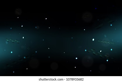 Dark BLUE vector cover with happy holiday ribbons. Modern geometrical abstract illustration with carnival ribbons. Beautiful design for your business advert of anniversary.