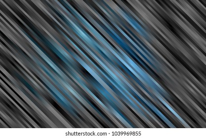 Dark BLUE vector cover with long lines. Decorative shining illustration with lines on abstract template. The pattern can be used for websites.