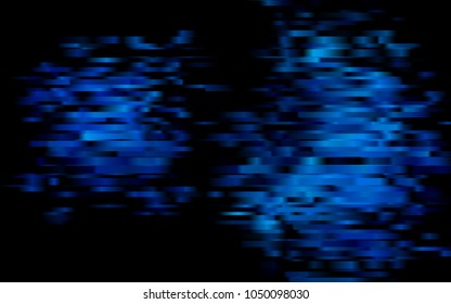 Dark BLUE vector cover with long lines. Lines on blurred abstract background with gradient. The template can be used as a background.