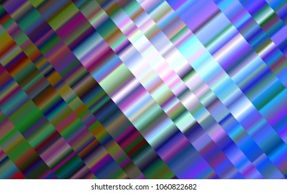 Dark BLUE vector cover with long lines. Modern geometrical abstract illustration with staves. The pattern can be used as ads, poster, banner for commercial.