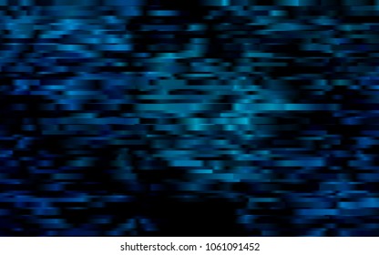 Dark BLUE vector cover with long lines. Glitter abstract illustration with colored sticks. Smart design for your business advert.