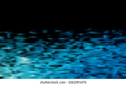 Dark BLUE vector cover with long lines. Lines on blurred abstract background with gradient. The template can be used as a background.