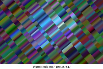 Dark BLUE vector cover with long lines. Shining colored illustration with narrow lines. Smart design for your business advert.