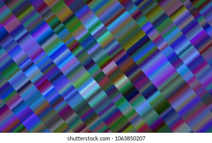 Dark BLUE vector cover with long lines. Decorative shining illustration with lines on abstract template. The pattern can be used for busines ad, booklets, leaflets