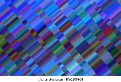 Dark BLUE vector cover with long lines. Shining colored illustration with narrow lines. The pattern can be used for busines ad, booklets, leaflets