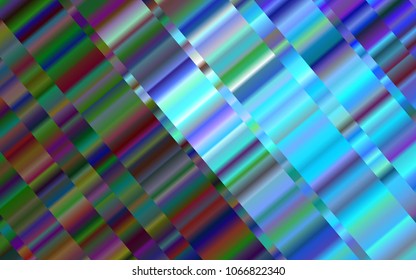 Dark BLUE vector cover with long lines. Shining colored illustration with narrow lines. The pattern can be used for websites.
