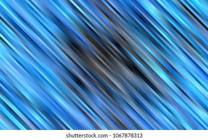 Dark BLUE vector cover with long lines. Glitter abstract illustration with colored sticks. The pattern can be used for websites.