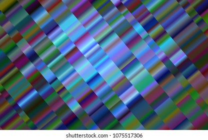 Dark BLUE vector cover with long lines. Lines on blurred abstract background with gradient. Smart design for your business advert.
