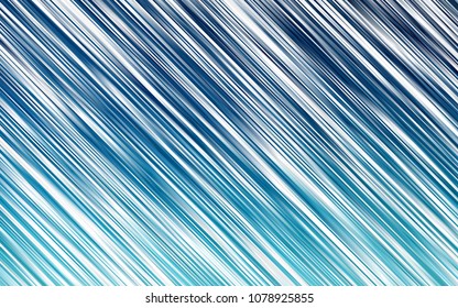Dark BLUE vector cover with long lines. Modern geometrical abstract illustration with staves. Best design for your ad, poster, banner.