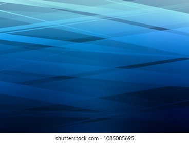 Dark BLUE vector cover with long lines. Glitter abstract illustration with colored sticks. Best design for your ad, poster, banner.