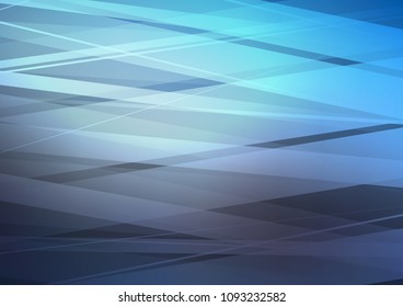 Dark BLUE vector cover with long lines. Modern geometrical abstract illustration with staves. The pattern can be used for websites.