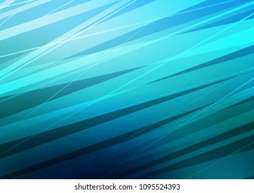 Dark BLUE vector cover with long lines. Blurred decorative design in simple style with lines. The pattern can be used for websites.