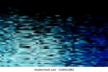 Dark BLUE vector cover with long lines. Modern geometrical abstract illustration with staves. The pattern can be used as ads, poster, banner for commercial.