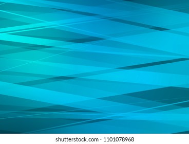 Dark BLUE vector cover with long lines. Blurred decorative design in simple style with lines. The template can be used as a background.
