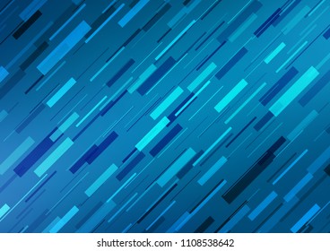 Dark BLUE vector cover with long lines. Decorative shining illustration with lines on abstract template. The template can be used as a background.