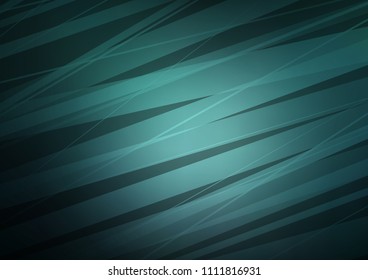 Dark BLUE vector cover with long lines. Decorative shining illustration with lines on abstract template. The template can be used as a background.