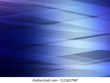 Dark BLUE vector cover with long lines. Glitter abstract illustration with colored sticks. The pattern can be used for websites.