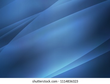 Dark BLUE vector cover with long lines. Decorative shining illustration with lines on abstract template. The pattern can be used for busines ad, booklets, leaflets