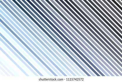 Dark BLUE vector cover with long lines. Decorative shining illustration with lines on abstract template. The pattern can be used for websites.