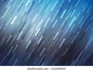 Dark BLUE vector cover with long lines. Blurred decorative design in simple style with lines. The pattern can be used for websites.