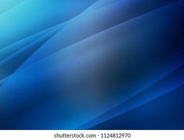 Dark BLUE vector cover with long lines. Lines on blurred abstract background with gradient. The pattern can be used as ads, poster, banner for commercial.