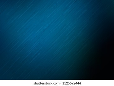 Dark BLUE vector cover with long lines. Lines on blurred abstract background with gradient. The pattern can be used for busines ad, booklets, leaflets