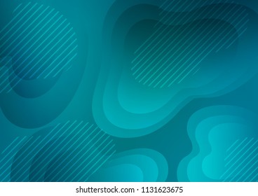 Dark BLUE vector cover with long lines. Shining colored illustration with narrow lines. The template can be used as a background.