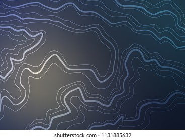 Dark BLUE vector cover with long lines. Blurred decorative design in simple style with lines. Best design for your ad, poster, banner.