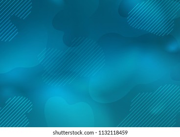Dark BLUE vector cover with long lines. Shining colored illustration with narrow lines. The pattern can be used for busines ad, booklets, leaflets