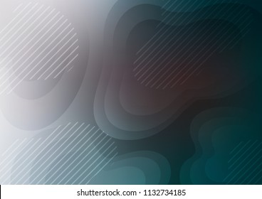 Dark BLUE vector cover with long lines. Blurred decorative design in simple style with lines. The template can be used as a background.