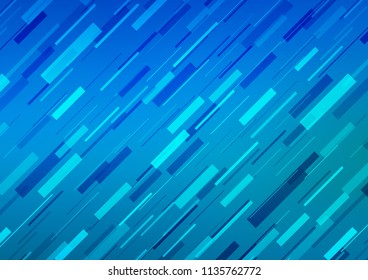 Dark BLUE vector cover with long lines. Decorative shining illustration with lines on abstract template. The pattern can be used for websites.