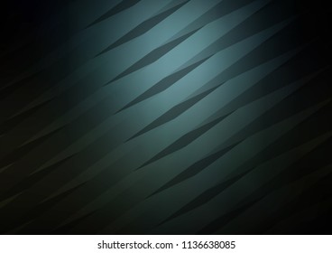 Dark BLUE vector cover with long lines. Shining colored illustration with narrow lines. The pattern can be used for websites.