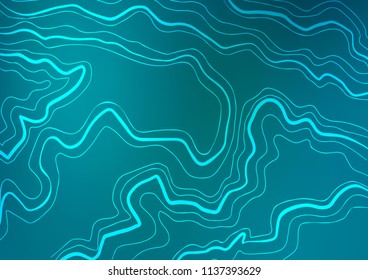 Dark BLUE vector cover with long lines. Lines on blurred abstract background with gradient. The pattern can be used for websites.