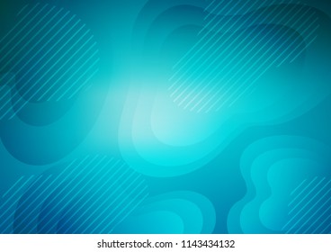 Dark BLUE vector cover with long lines. Decorative shining illustration with lines on abstract template. The pattern can be used for busines ad, booklets, leaflets