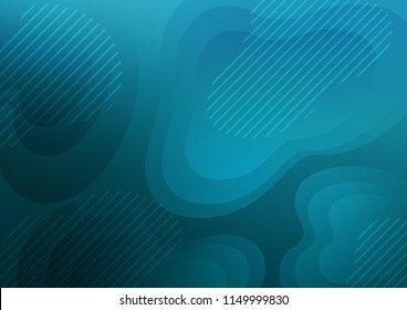 Dark BLUE vector cover with long lines. Lines on blurred abstract background with gradient. The pattern can be used for busines ad, booklets, leaflets